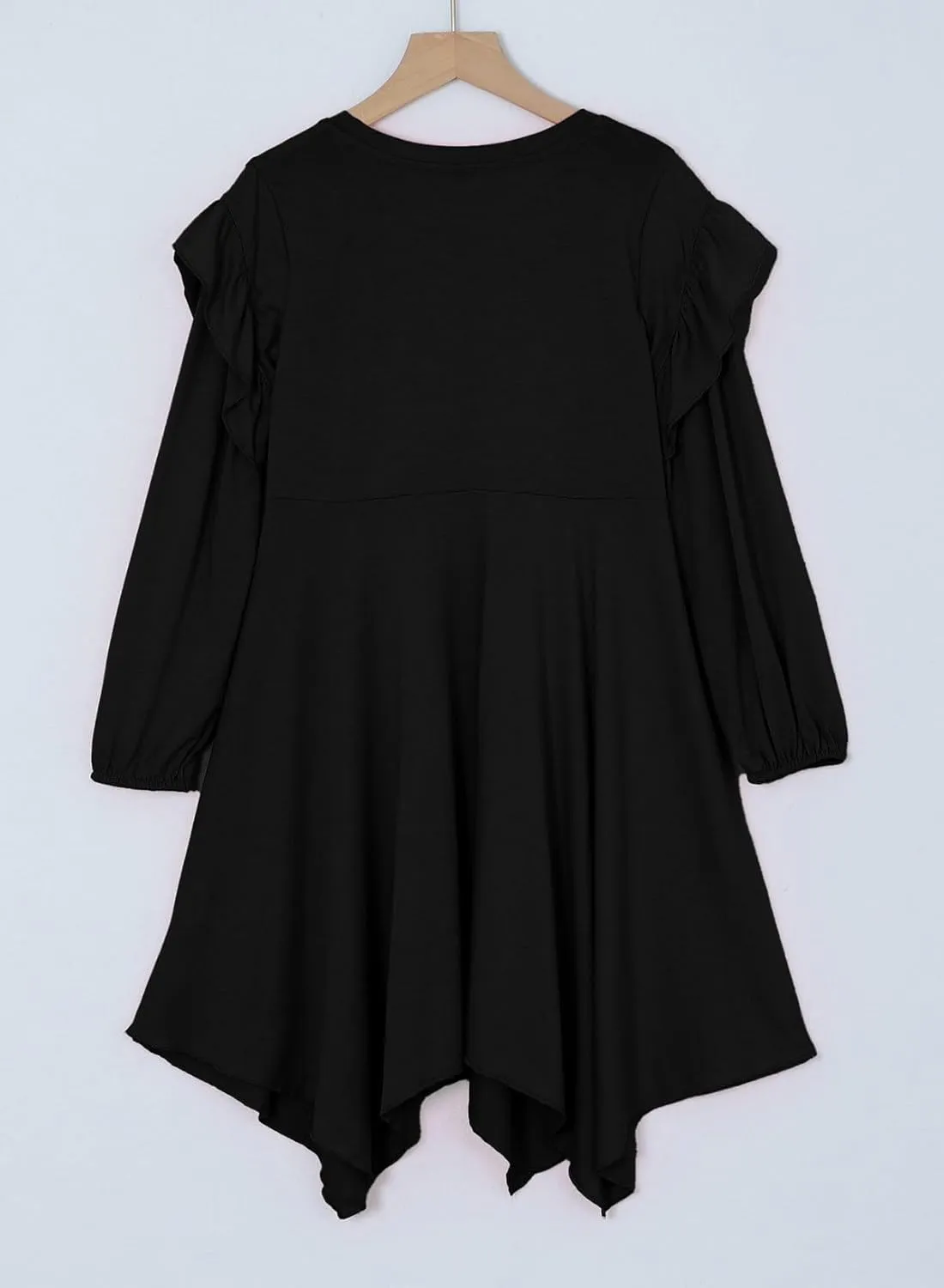 blibean Girl Long Sleeve High Low Dresses Tween Cute Swing Dress Size 6-15 Years