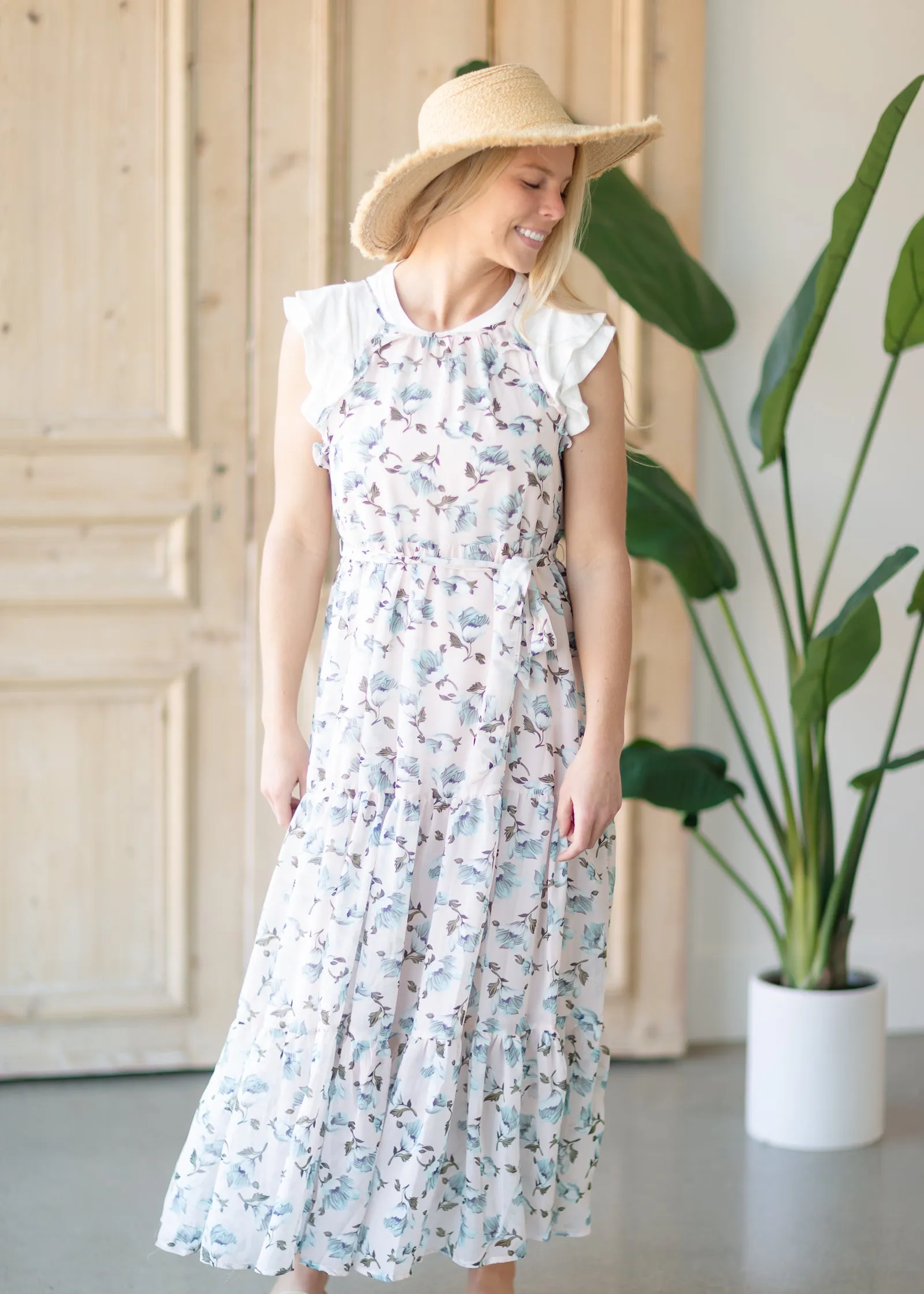 Blush Floral Tiered Maxi Dress - FINAL SALE