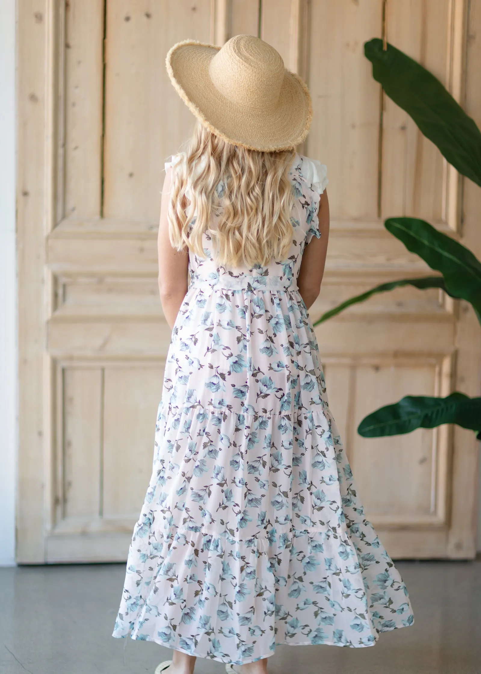 Blush Floral Tiered Maxi Dress - FINAL SALE