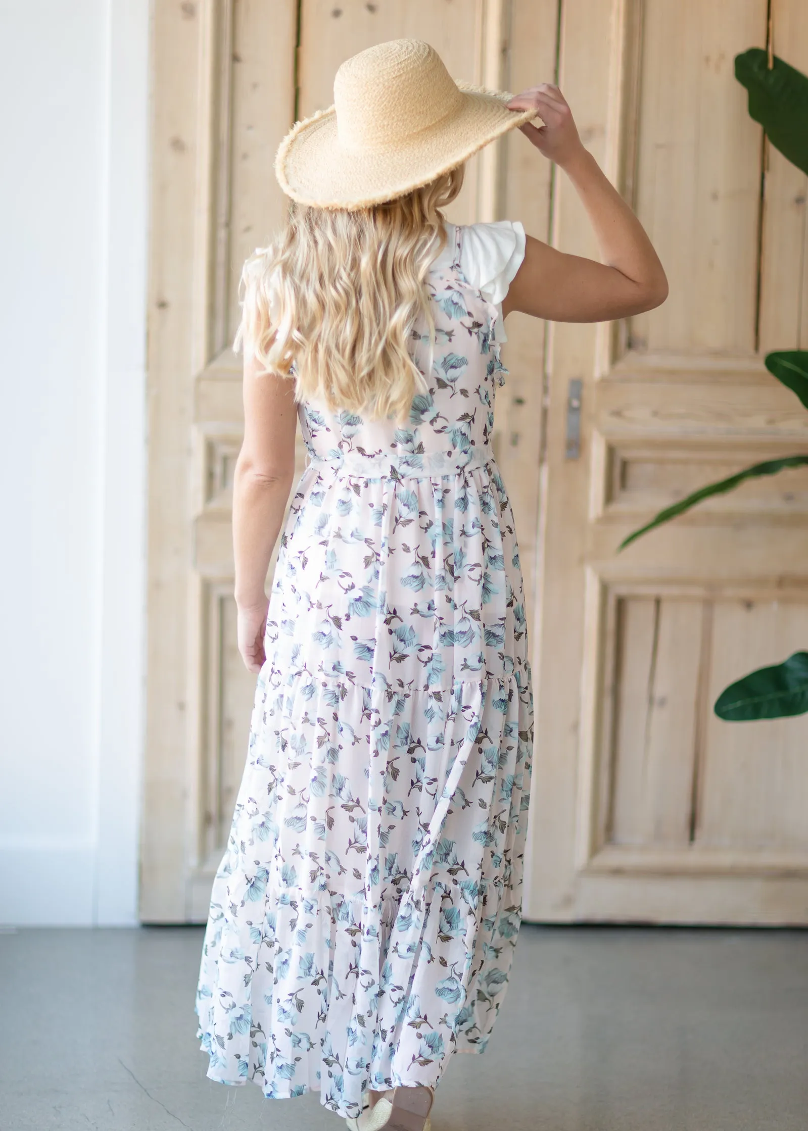 Blush Floral Tiered Maxi Dress - FINAL SALE