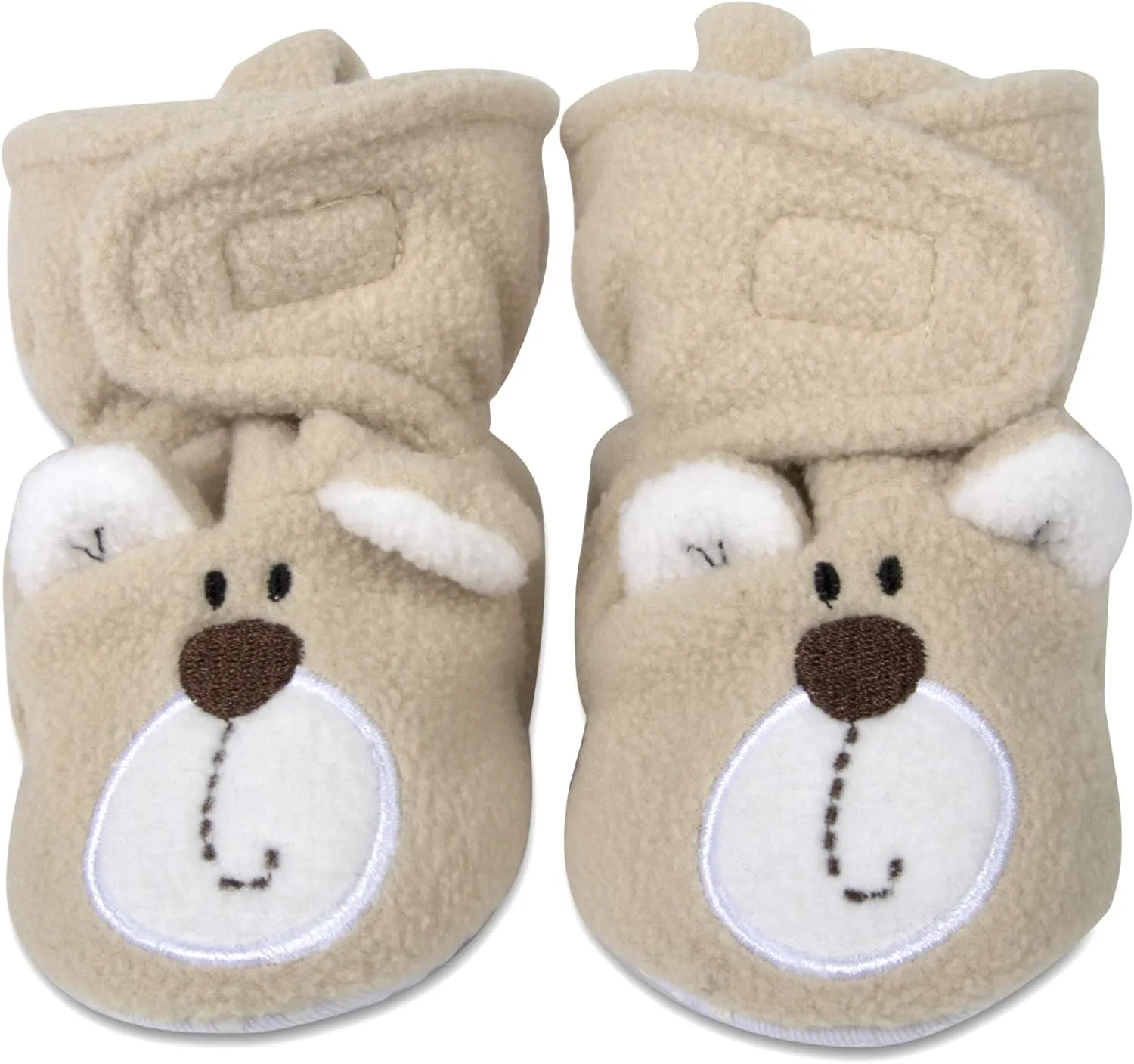 Cozy Fleece Baby Booties- Sherpa Baby Crib Booties Soft Soled Winter Shoes Unisex Fleece Booties Baby Boy, Baby Girl 0-6 Months