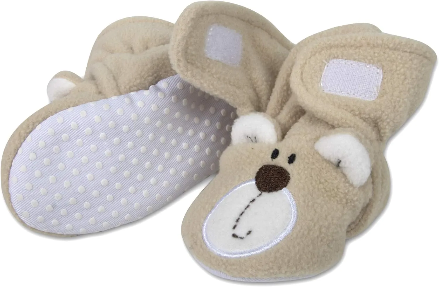 Cozy Fleece Baby Booties- Sherpa Baby Crib Booties Soft Soled Winter Shoes Unisex Fleece Booties Baby Boy, Baby Girl 0-6 Months
