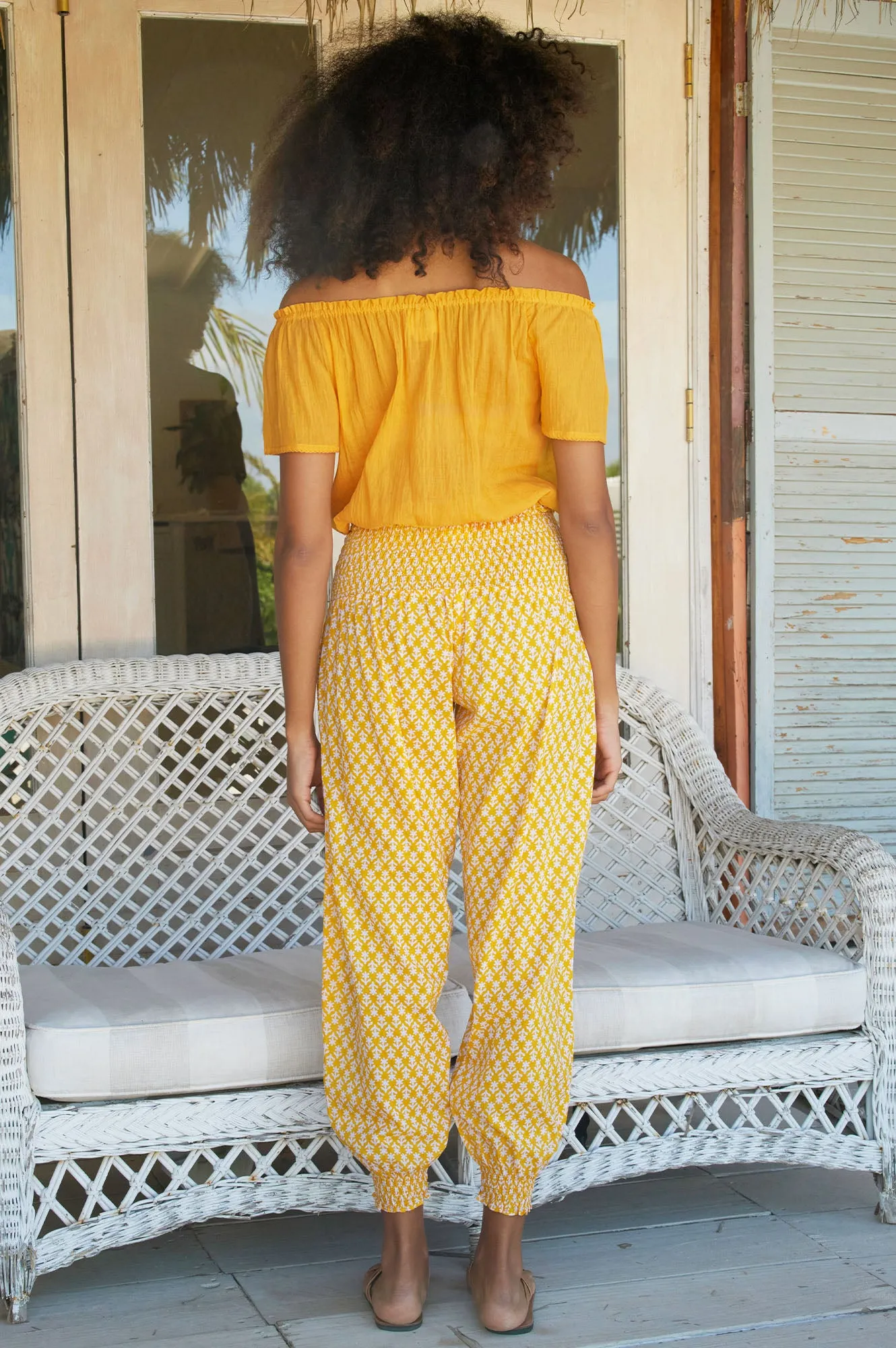 Ilana Frill Organic Cotton Gauze Top | Yellow