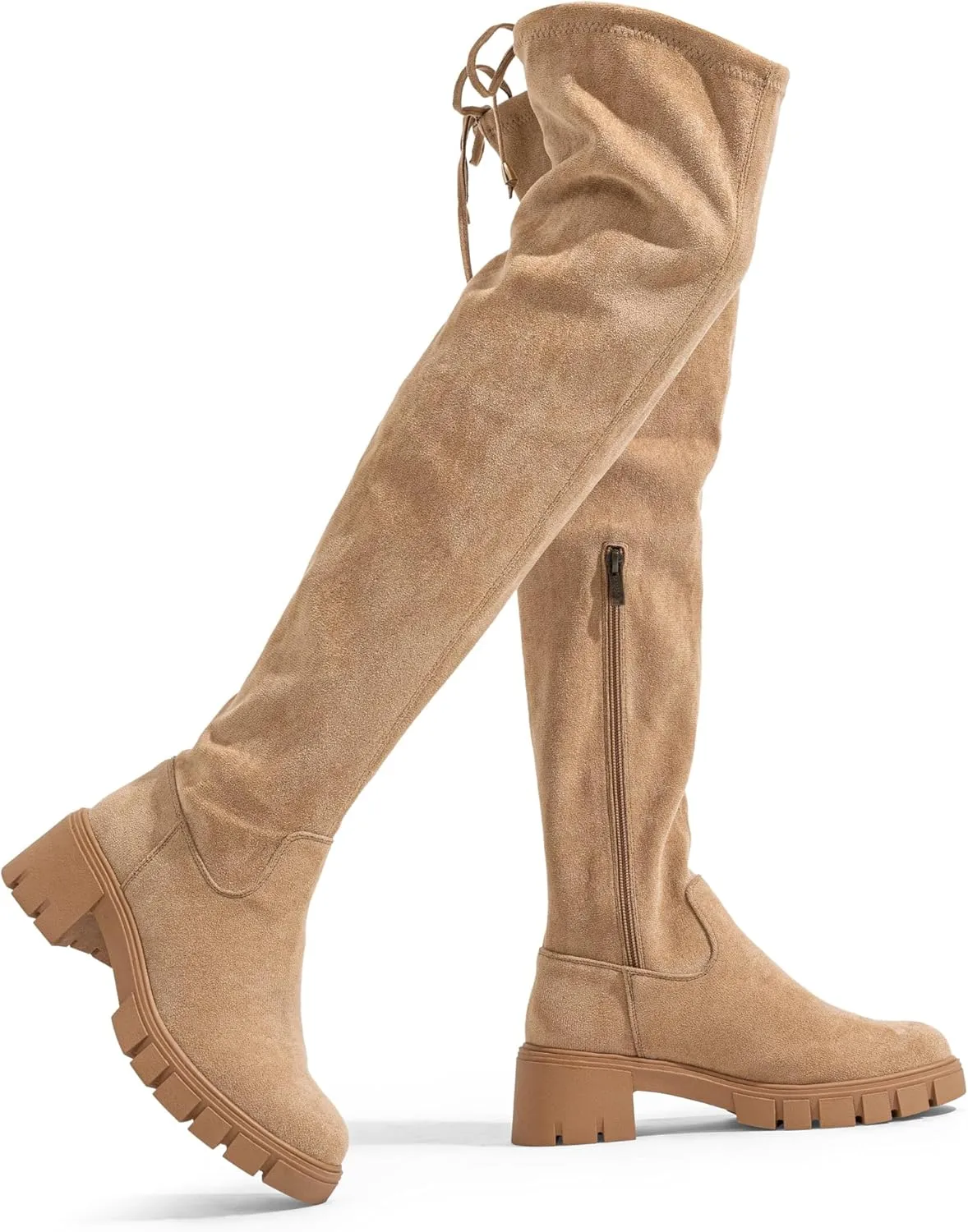 Jeossy Women's 990 Over The Knee High Boots Platform Thigh High Boots Round Toe Long Boots for Women