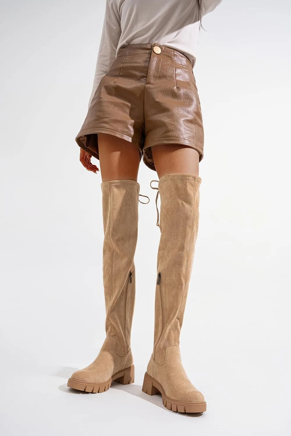 Jeossy Women's 990 Over The Knee High Boots Platform Thigh High Boots Round Toe Long Boots for Women