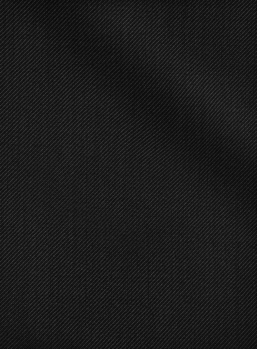 Napolean Cavalry Twill Black Wool Tuxedo Jacket