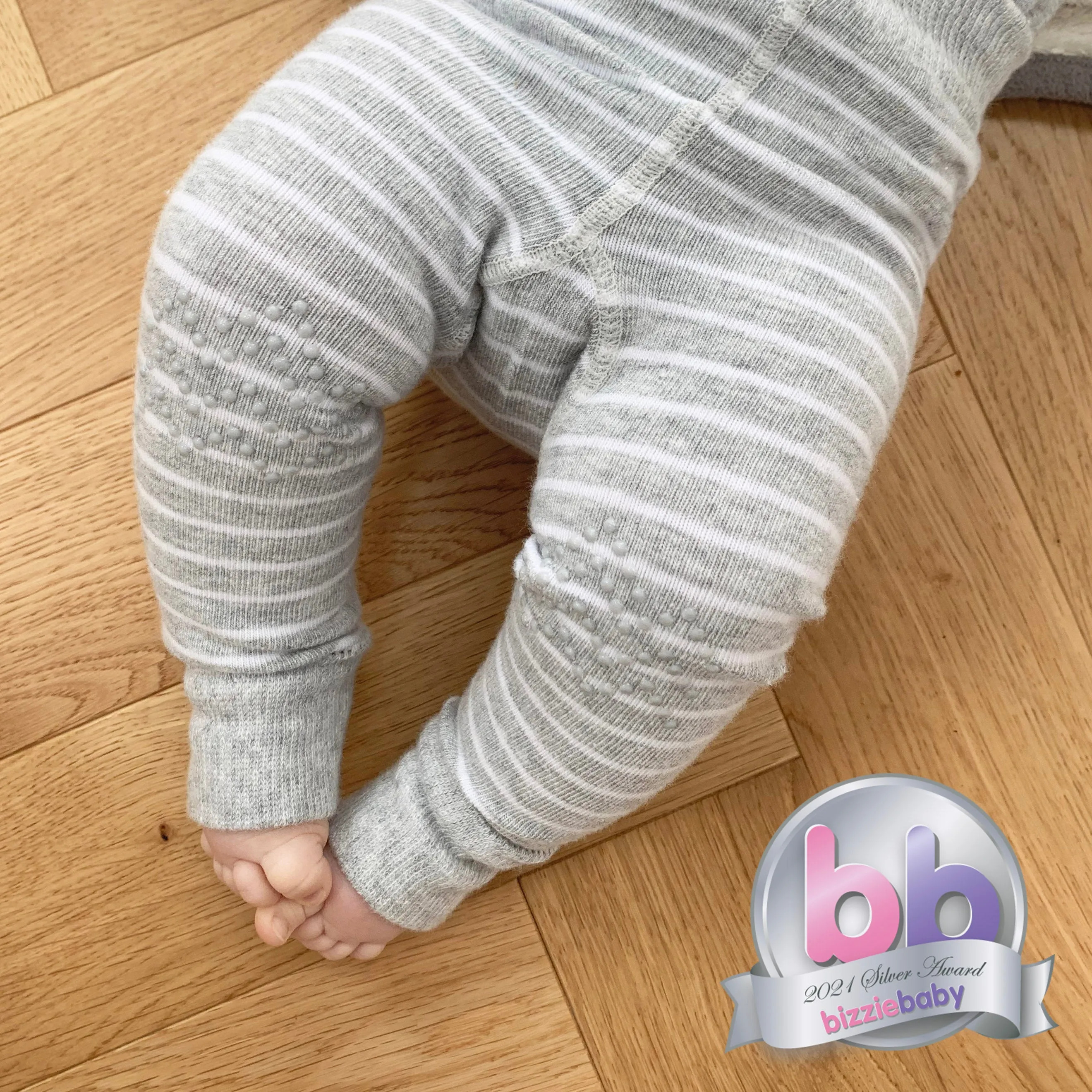 Newborn Stay-on Bootie Bundle - Booties   Leggings   Stay-on Socks - Grey
