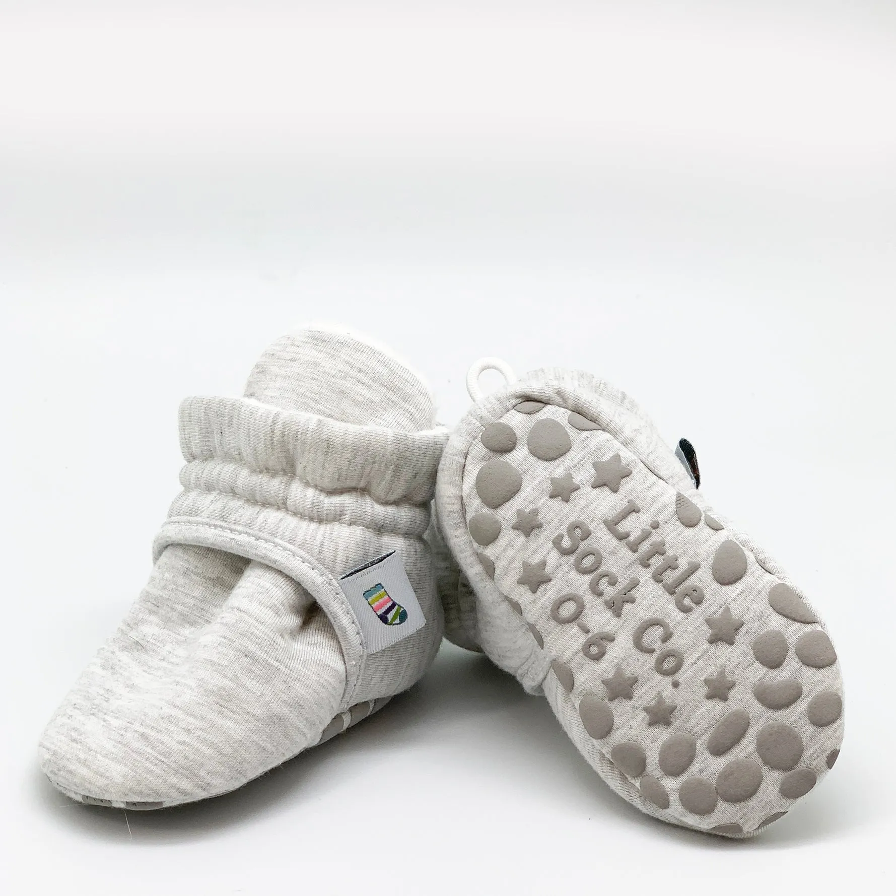 Newborn Stay-on Bootie Bundle - Booties   Leggings   Stay-on Socks - Grey