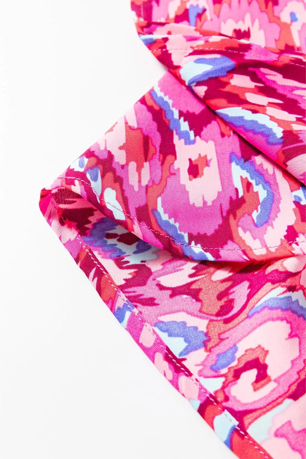 Women's Floral Graffiti Printed Tops Casual Boho Half Sleeve V Neck Tunic Tops Loose Fit Summer 2025 Blouses Shirts